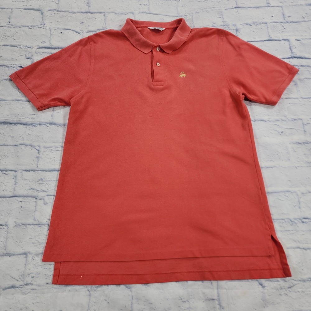 Brooks Brothers Golden Fleece Polo Shirt MENS SIZE L Coral VINTAGE 90s MADE USA